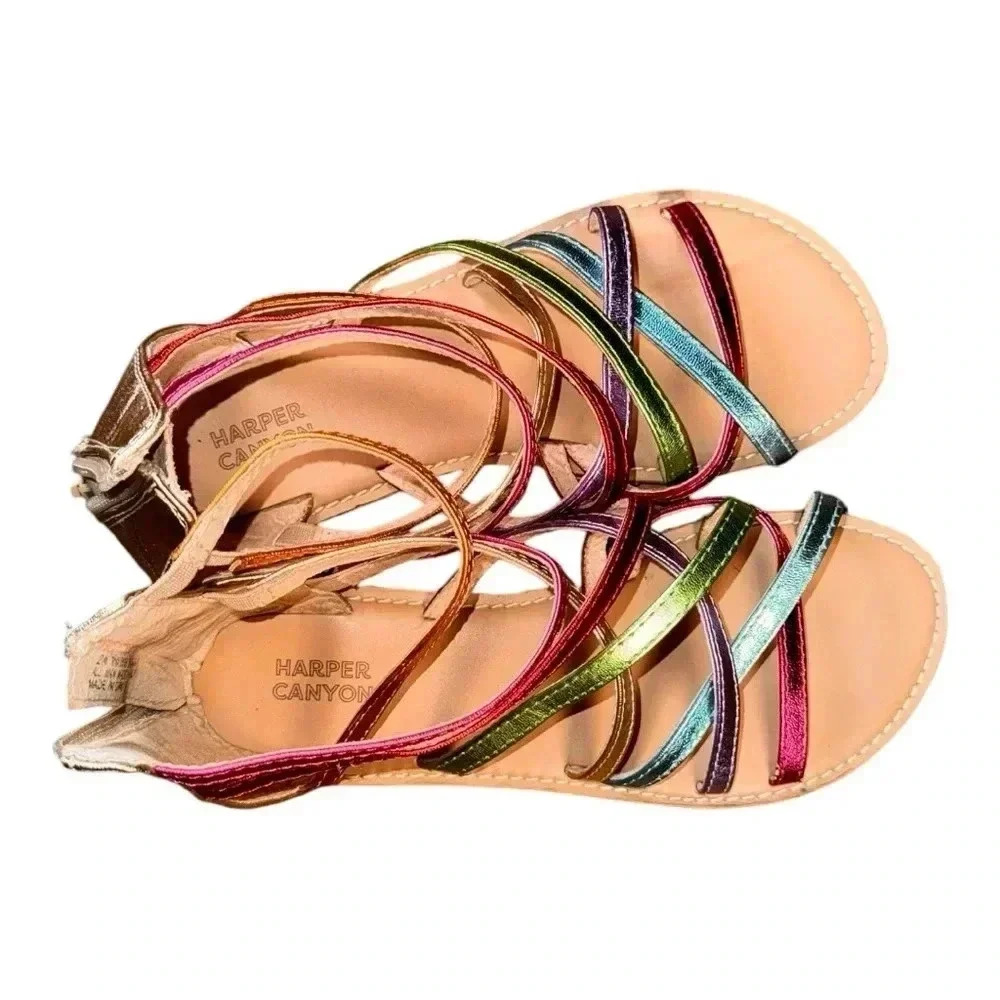Harper Canyon Strappy Sandal, Multi Colored, Size 2 - Picture 12 of 12